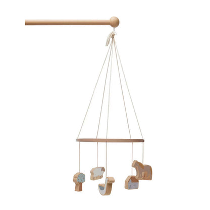 Baby-Mobile Bauernhof aus Holz