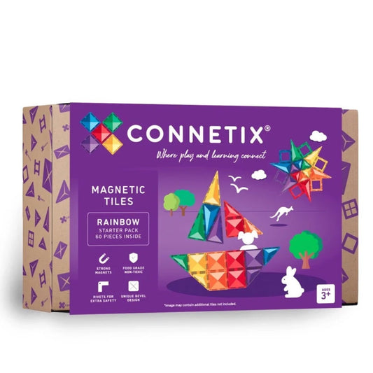 Das Magnetbau-Set von Connetix kommt in einer nachhaltigen Verpackung