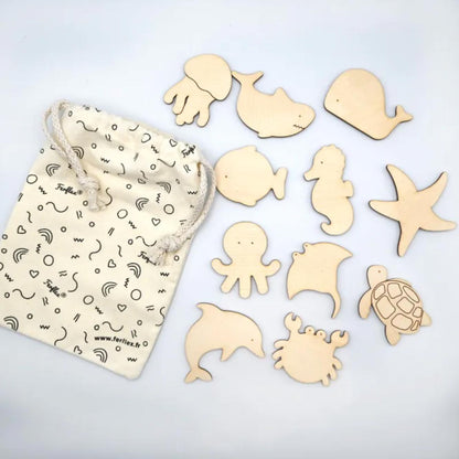 Holzmagnete Ozean für Kinder	