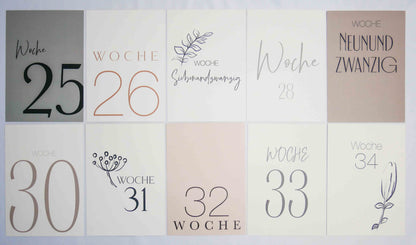 Meilensteinkarten für Schwangerschaft