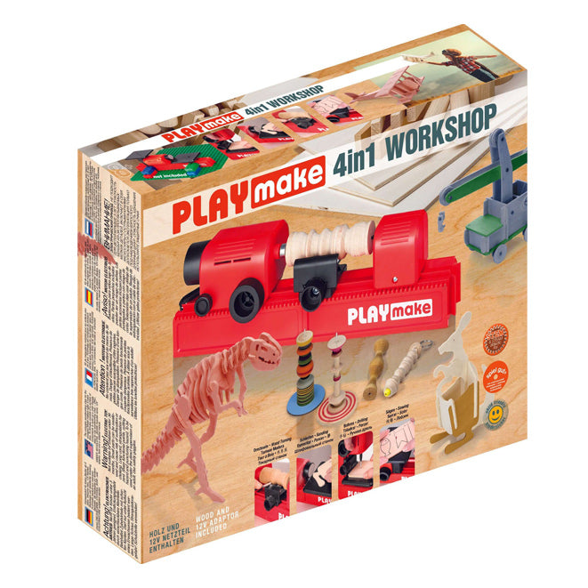 Die Playmake Maschine ist Drechsler, Bohrmaschine, Stichsäge und Schleifgerät in einem
