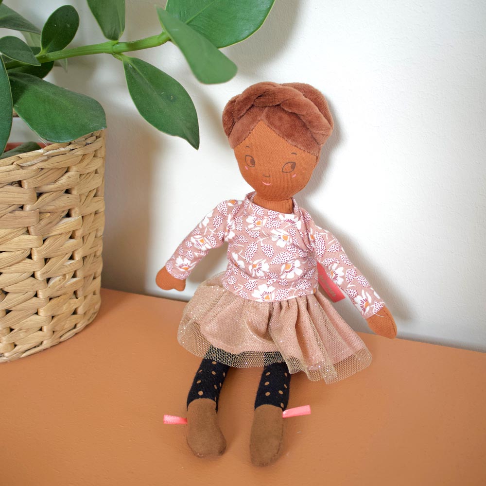 Kleine Stoffpuppe Mademoiselle Rose