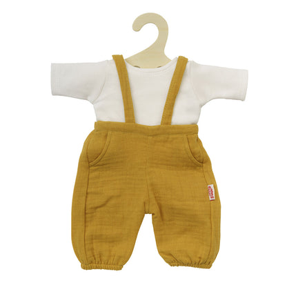 Puppen-Latzhose mit T-Shirt (2-teilig), Gr. 35-45 cm