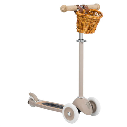 Beiger Roller von Banwood für Kinder mit Körbchen