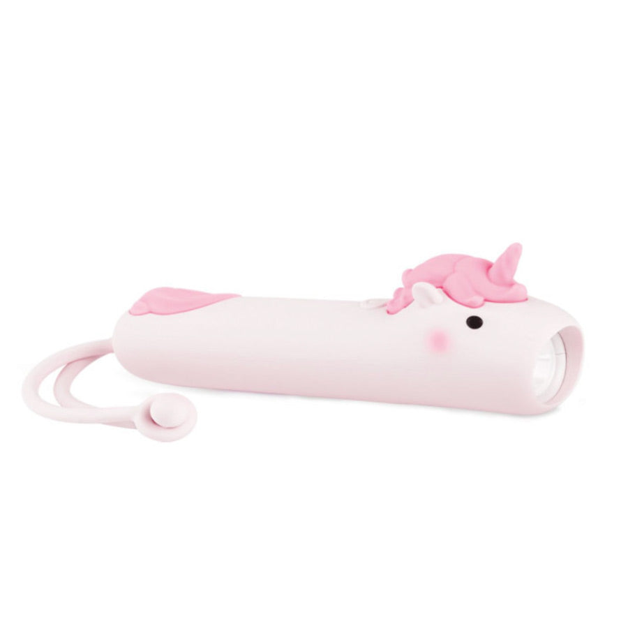 Taschenlampe in Form eines Einhorns in der Farbe weiß und rosa für Kinder