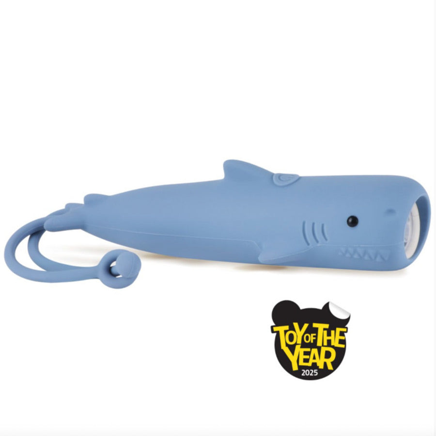 Taschenlampe in Form eines Hais in der Farbe blau für Kinder