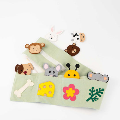 Der Hund gehört zum Knochen, die Biene zur Blume, tolles Zuordnungsspiel für Kinder