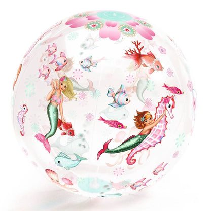 Wasserball mit Fischen und Meerjungfrauen drauf